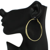 95171, 60MM THICK ROUND HOOP EARRING