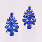 95175, MULTI SHAPE RHINESTONE EVENING EARRING, WEDDING, BRIDAL, PROM