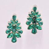 95175, MULTI SHAPE RHINESTONE EVENING EARRING, WEDDING, BRIDAL, PROM