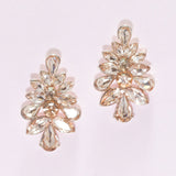 95175, MULTI SHAPE RHINESTONE EVENING EARRING, WEDDING, BRIDAL, PROM