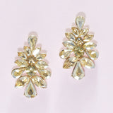 95175, MULTI SHAPE RHINESTONE EVENING EARRING, WEDDING, BRIDAL, PROM