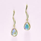 95177, TEARDROP RHINESTONE ACCENT EVENING EARRING, WEDDING, BRIDAL, PROM