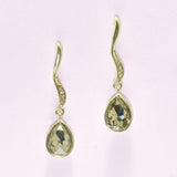 95177, TEARDROP RHINESTONE ACCENT EVENING EARRING, WEDDING, BRIDAL, PROM