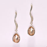 95177, TEARDROP RHINESTONE ACCENT EVENING EARRING, WEDDING, BRIDAL, PROM