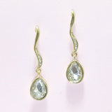 95177, TEARDROP RHINESTONE ACCENT EVENING EARRING, WEDDING, BRIDAL, PROM