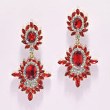 95179, RHINESTONE EVENING EARRING, WEDDING, BRIDAL, PROM