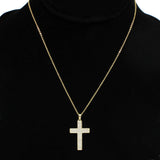 95186, PAVE CZ CROSS CHARM PENDANT NECKLACE, RELIGIOUS