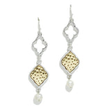 Quatrefoil with Pearl Dangle Earring