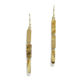 95189, RECTANGLE SEMI PRECIOUS STONE DANGLE EARRING