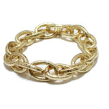 95219, SCRATCH METAL CHAIN STRETCH BRACELET