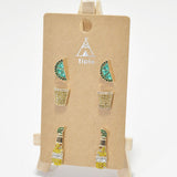 Pave Drink Bottle Stud Earring SET