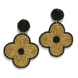 95257, CLOVER SEED BEAD DANGLE EARRING