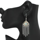 Western Geometric Tassel Dangle Earring