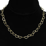 95299, CUT OUT HEART LINKED NECKLACE, VALENTINE'S DAY