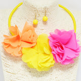 95313, COLORFUL FLOWER NECKLACE