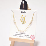 95326, GOLD DIPPED, "WORTH" DAINTY FRESHWATER PEARL NECKLACE