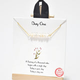 95327, GOLD DIPPED, "DAY ONE" DAINTY FRESHWATER PEARL NECKLACE