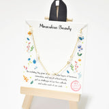95329, GOLD DIPPED, "MIRACULOUS BEAUTY" DAINTY FRESHWATER PEARL NECKLACE
