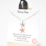 95332, GOLD DIPPED, "SUNNY DAYS" STARFISH CHARM NECKLACE