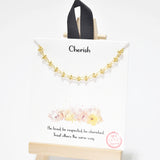 95336, GOLD DIPPED, "CHERISH" DAINTY NECKLACE