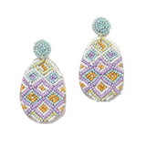 95371, EASTER EGG SEED BEAD EARRING