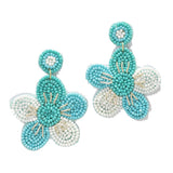 95375, FLOWER SEED BEAD EARRING