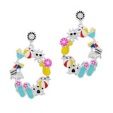 Vacation Theme Enamel Earring