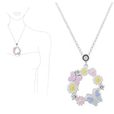 95395, GARDEN BUTTERFLY ENAMEL PENDANT NECKLACE