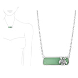 SEA Turtle Lucite Stone BAR Pendant Necklace, SEA Life, Ocean Theme