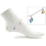 95411, VACATION THEME ENAMEL CHARM ANKLET