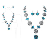 Western Concho with Turquoise Stone Necklace