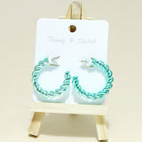 95428, TEXTURED ROUND HOOP EARRING