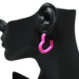 95432, MATTE HEART HOOP EARRING, VALENTINE'S DAY