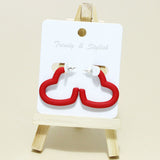 95432, MATTE HEART HOOP EARRING, VALENTINE'S DAY