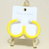 95434, MATTE ROUND HOOP EARRING