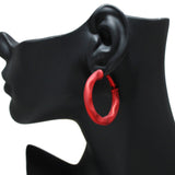 95435, HAMMERED ROUND HOOP EARRING