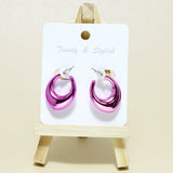 95436, OVAL ROUND HOOP EARRING