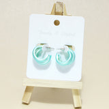 95438, DOUBLE THICK ROUND HOOP EARRING