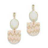 95441, GEOMETRIC CLAY RUBBER EARRING