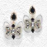 95455, RHINESTONE WITH BUTTERFLY EARRING
