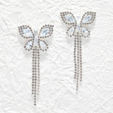 95456, RHINESTONE BUTTERFLY DROP EARRING