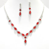 95496, PAVE RHINESTONE NECKLACE SET, WEDDING, BRIDAL, PROM
