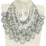 95500, ACRYLIC BALL ACCENT STATEMENT NECKLACE