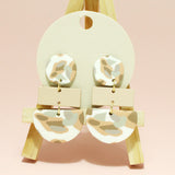 95518, GEOMETRIC CLAY RUBBER EARRING