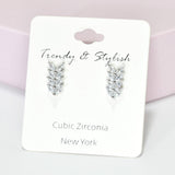 95526, MARQUISE CUBIC ZIRCONIA ACCENT STUD EARRING