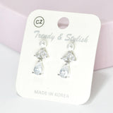 95538, PEARL WITH CUBIC ZIRCONIA EARRING