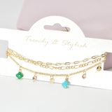95555, DAINTY CLOVER CHARM BRACELET