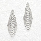 95560, PAVE RHINESTONE EVENING EARRING, WEDDING, BRIDAL, PROM