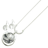 95590, FAUX LEATHER ACCENT LONG PENDANT NECKLACE