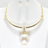 95639, CHUNKY SINGLE PEARL NECKLACE